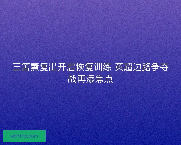 三笘薰复出开启恢复训练 英超边路争夺战再添焦点